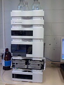 Agilent 1200 series HPLC system used for pharmaceutical quality control analysis