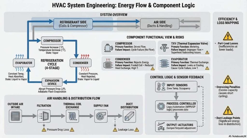 Hvac system engineering eney flow