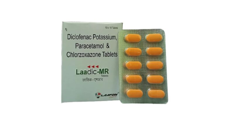 Laadic-MR Tablet | Diclofenac Chlorzoxazone and Paracetamol Tablets