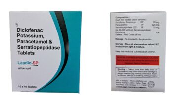 Laadic-SP | Diclofenac Serratiopeptidase Paracetamol Tablets | Top pain Reliever