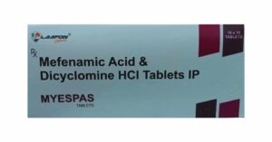 Read more about the article Myespas Tablet | Understanding Mefenamic Acid and Dicyclomine Hydrochloride Tablets IP