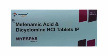 Myespas Tablet | Understanding Mefenamic Acid and Dicyclomine Hydrochloride Tablets IP