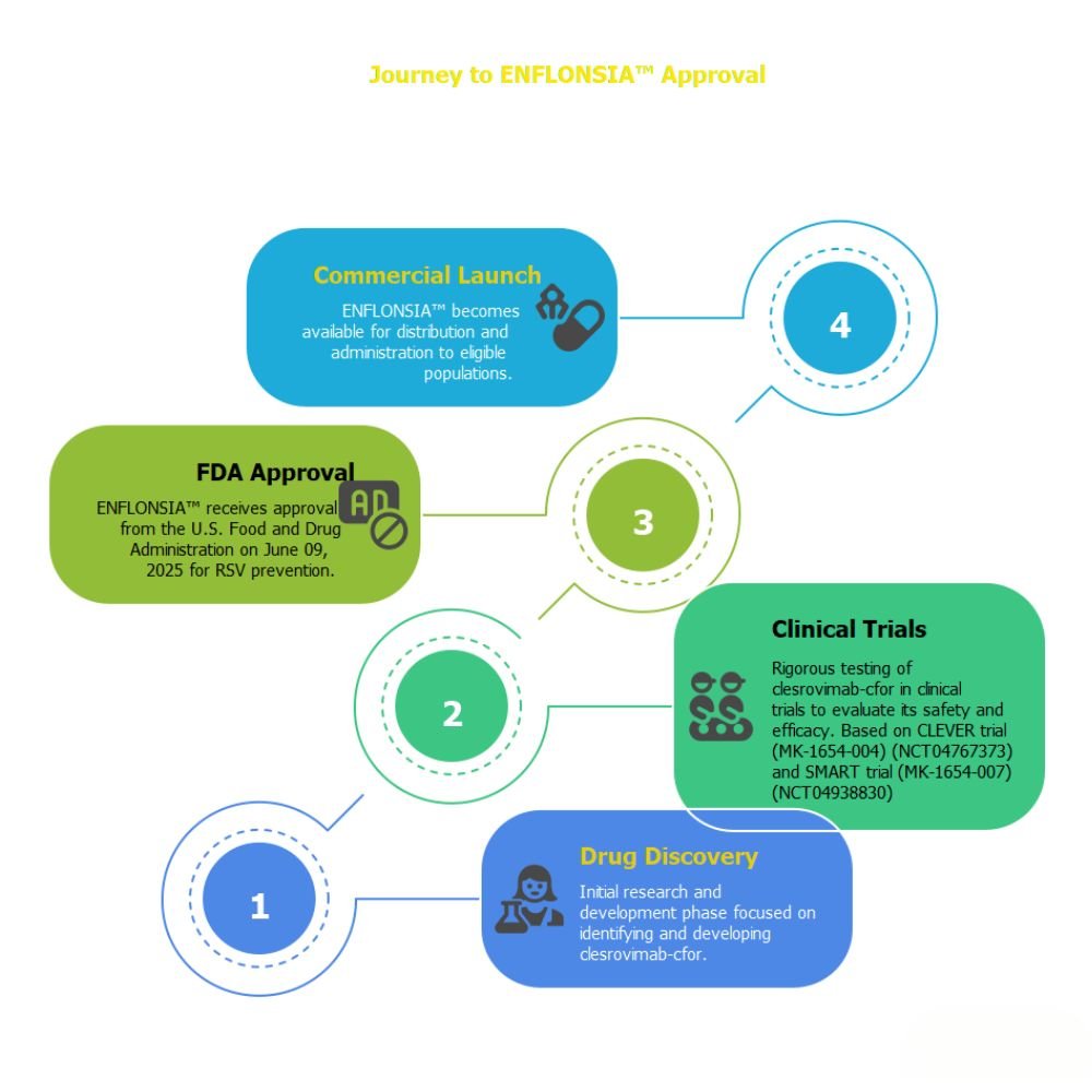 FDA Approves ENFLONSIA (clesrovimab-cfor): A New Hope for RSV Prevention in Infants journey of enflonsia approval