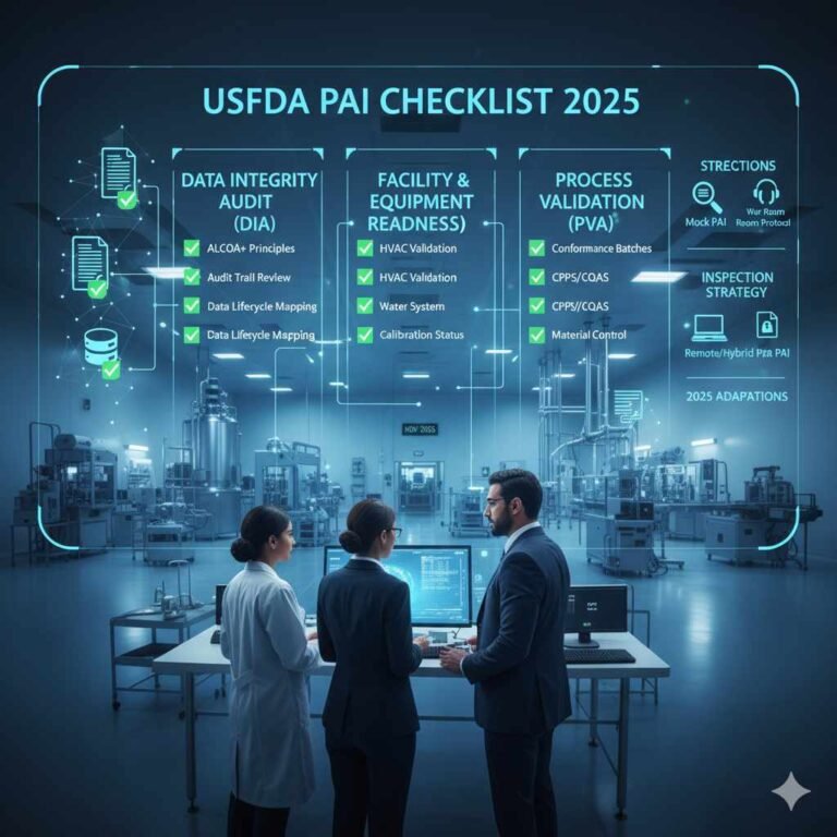 USFDA PAI Checklist