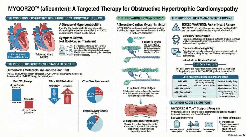 myqorzo mechanismof action infographic