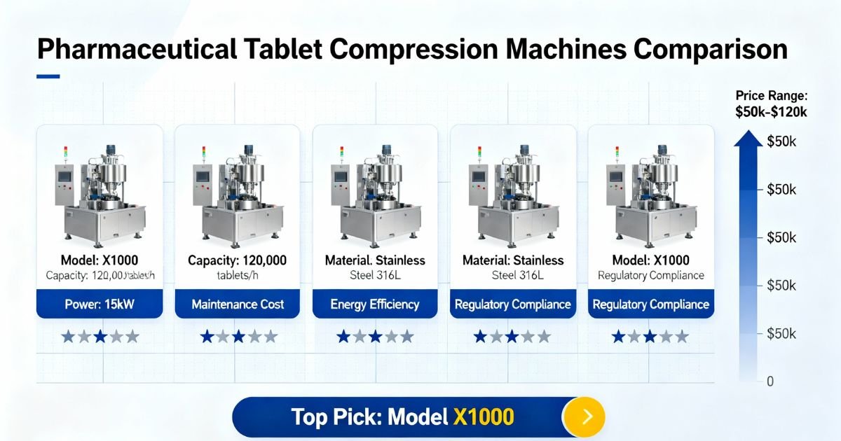 Top tablet compression machines for USFDA and EU GMP compliant facilities