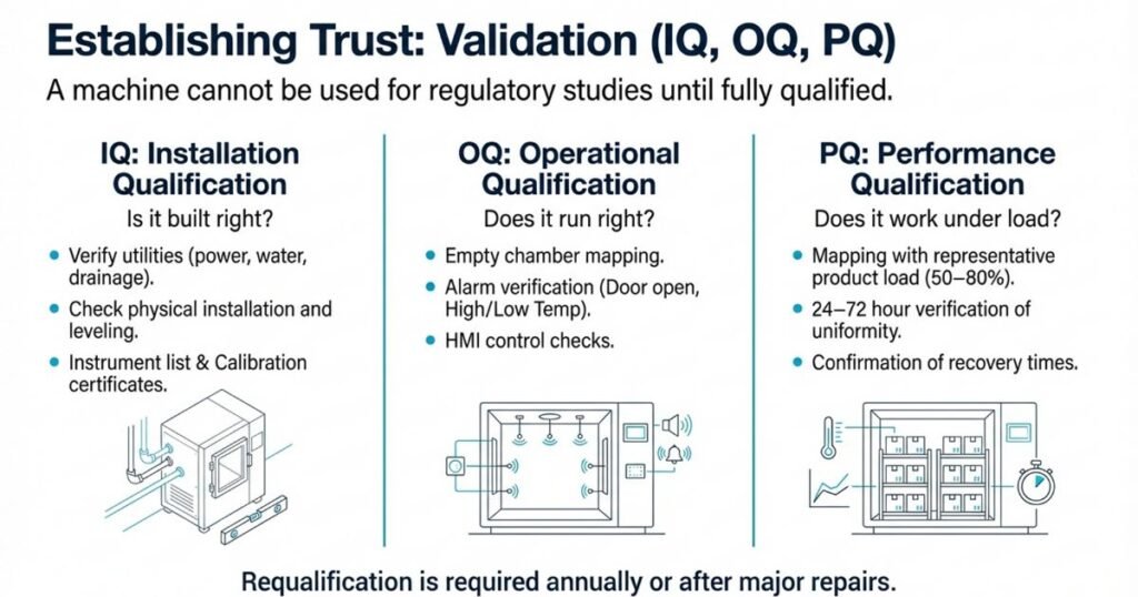 Validation of Stability Chambers: IQ, OQ, and PQ