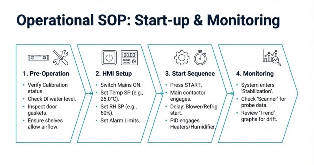 SOP for Stability Chamber Operation (PLC + HMI)