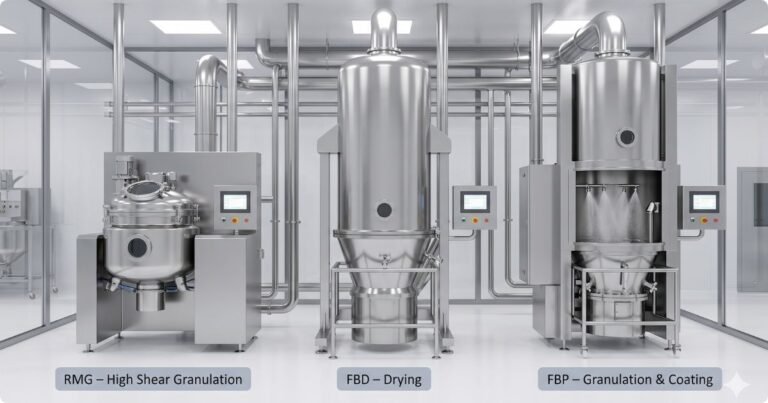 Fluid Bed Dryer vs Fluid Bed Processor vs RMG Explained